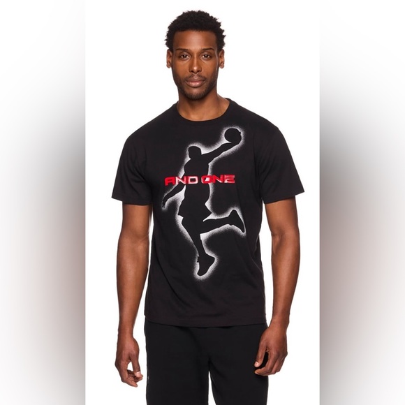 AND1 Men's and Big Men's Active Stenciled Graphic T-Shirt - Picture 2 of 6